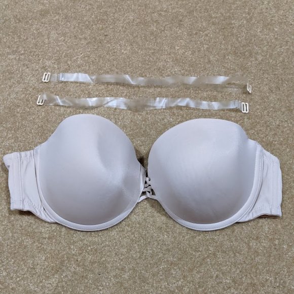 Wacoal Strapless Bra Custom Contours Convertible 36C Nude/Beige - Picture 2 of 6